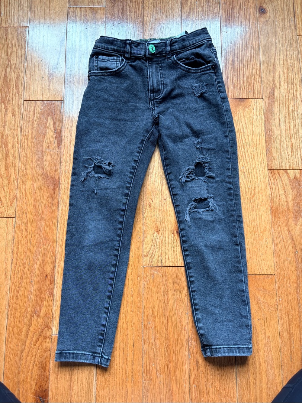 Zara Black Distressed Slim Jeans for Kids